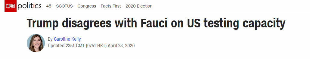 推荐■美国新冠肺炎确诊超87万！特朗普回应福奇言论：我不同意