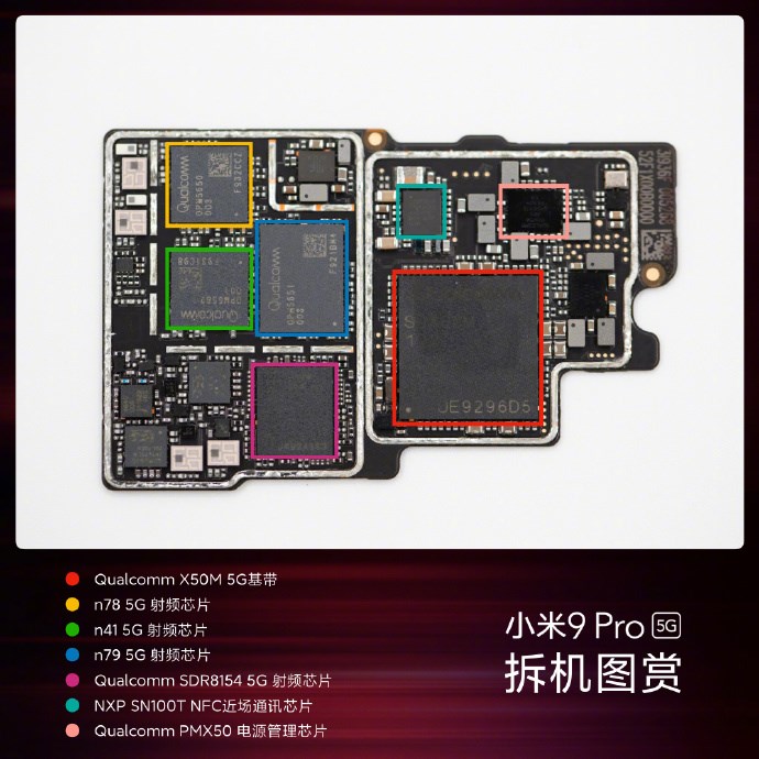 小米9 pro 5g官方拆机图公布:双层堆叠主板,横向线性马达