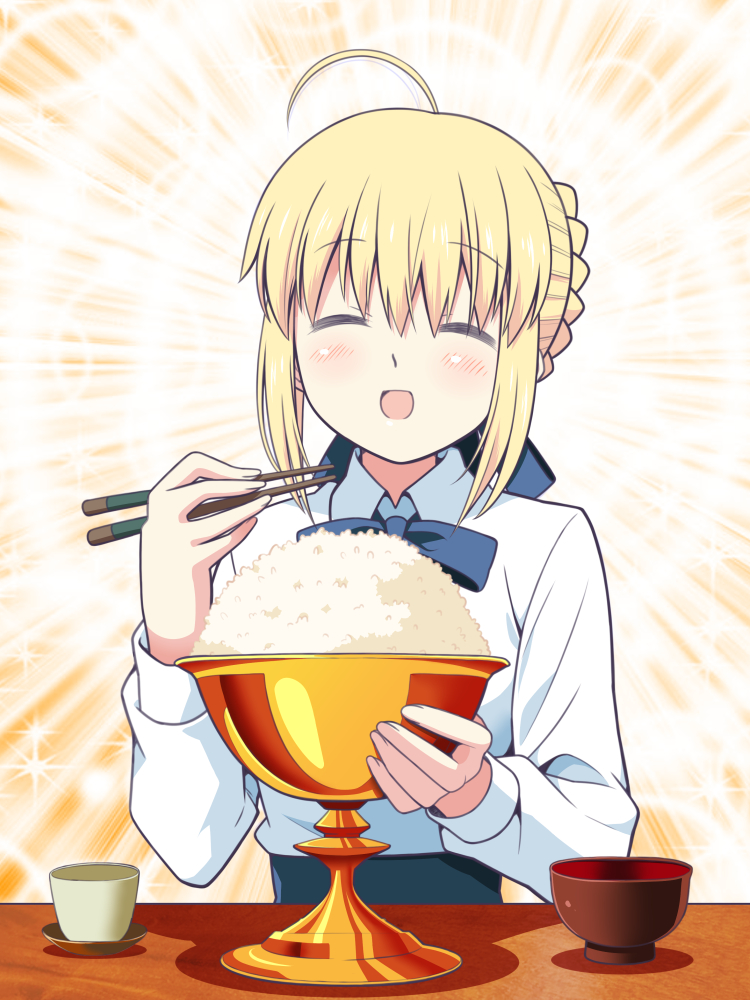 《fate》同人,saber拿圣杯当碗,终于明白圣杯被污染的原因了