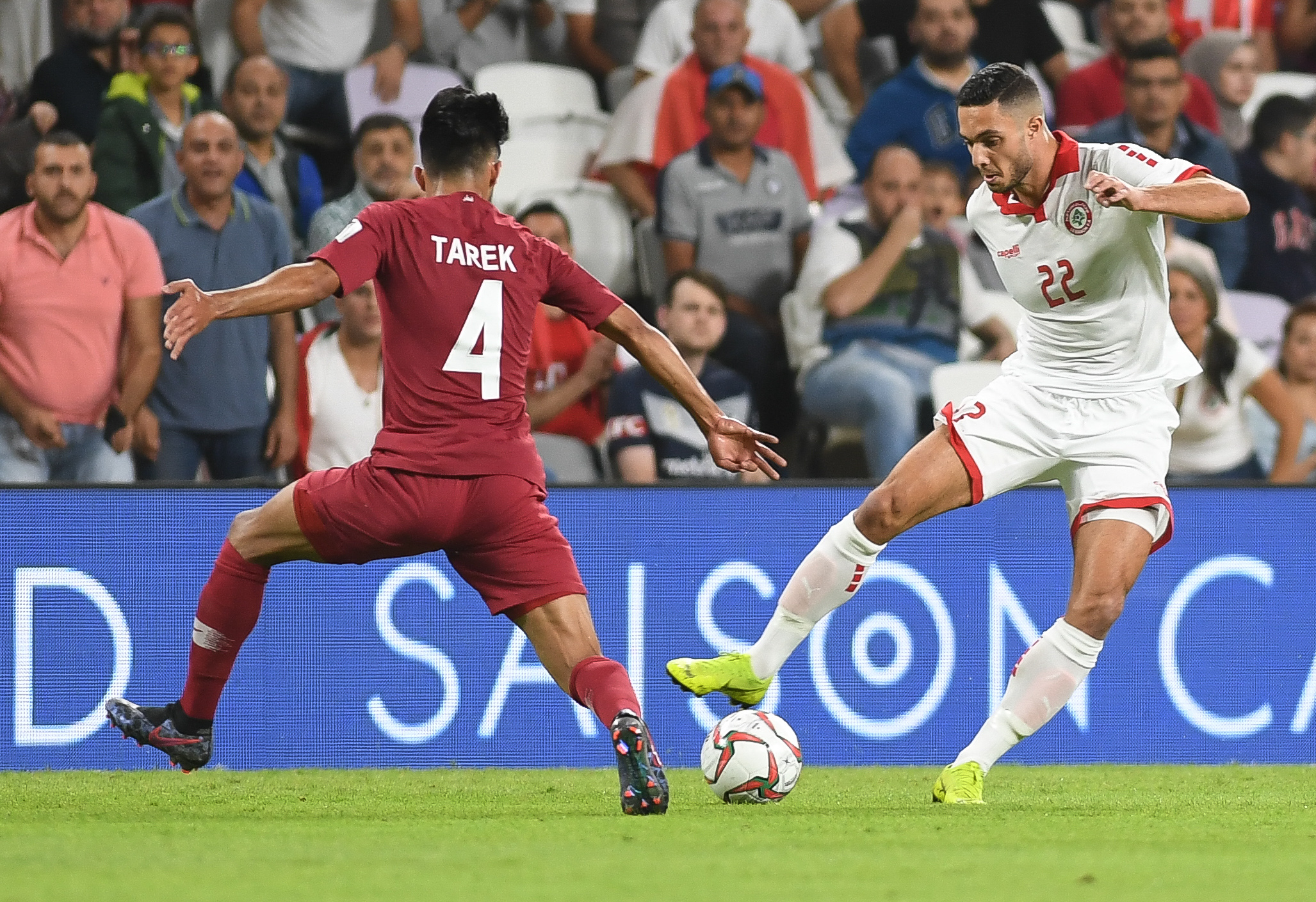 足球——小组赛:卡塔尔胜黎巴嫩