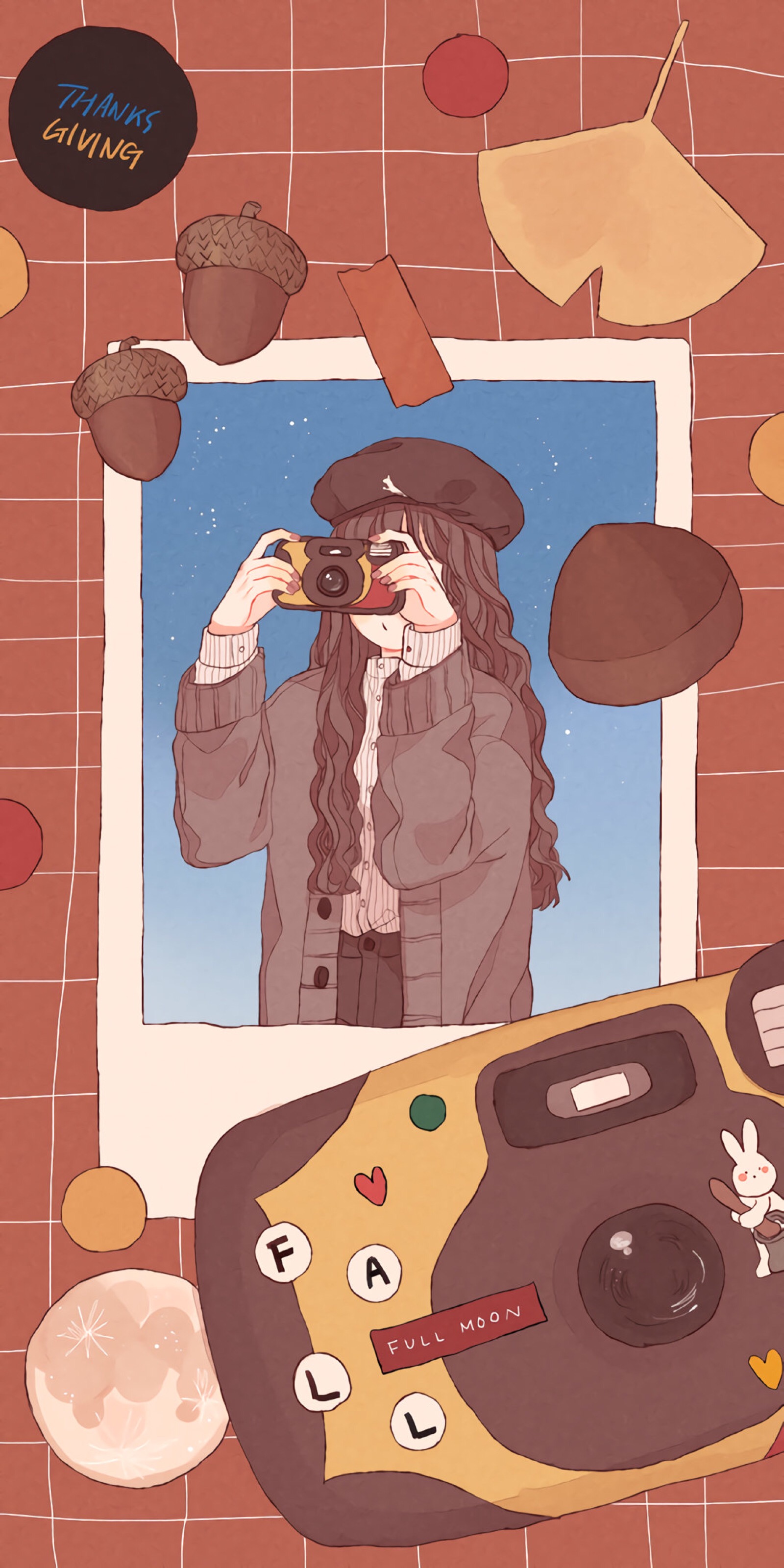 宝藏女孩的插画风壁纸分享
