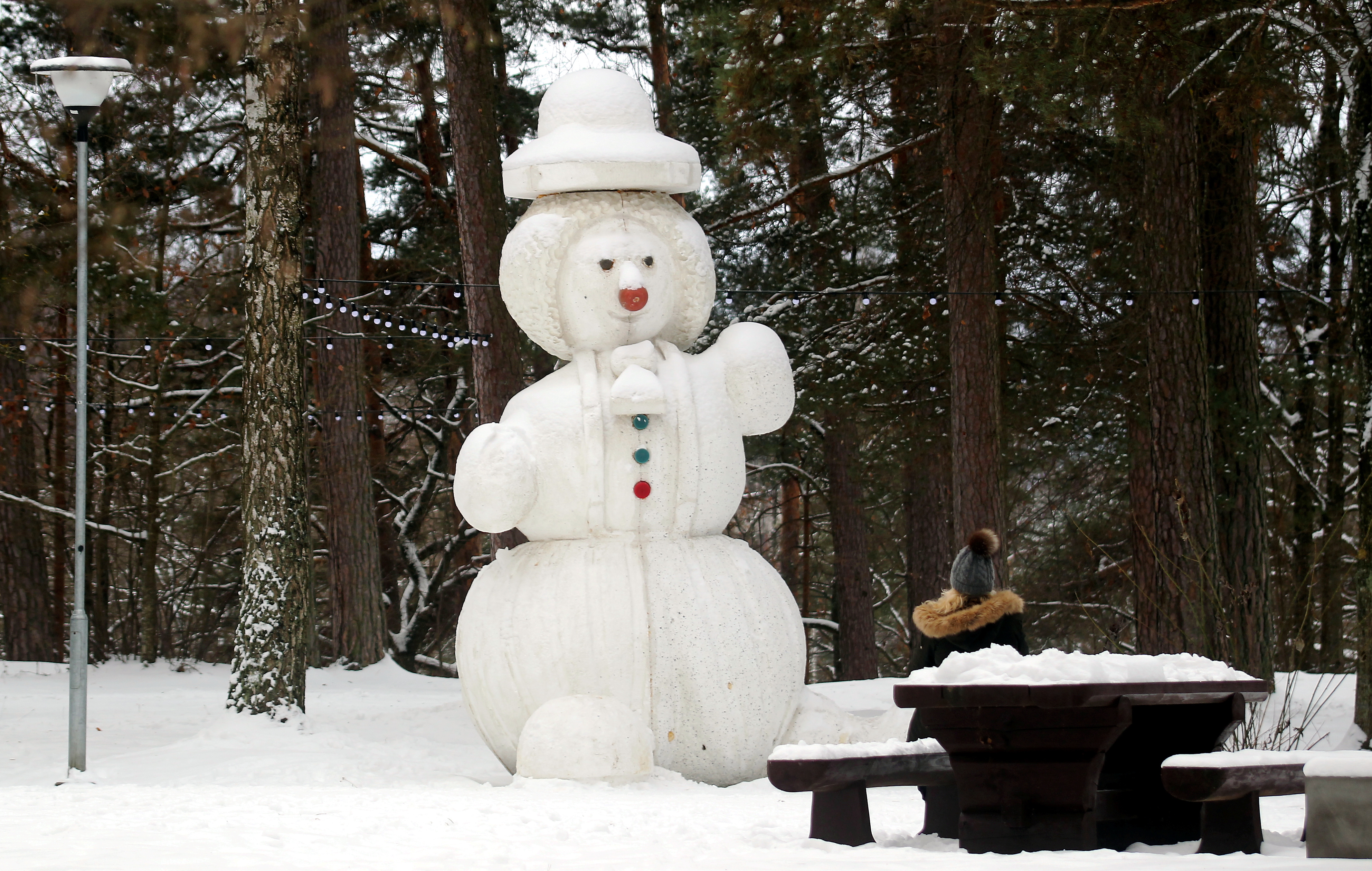 雪人雕塑