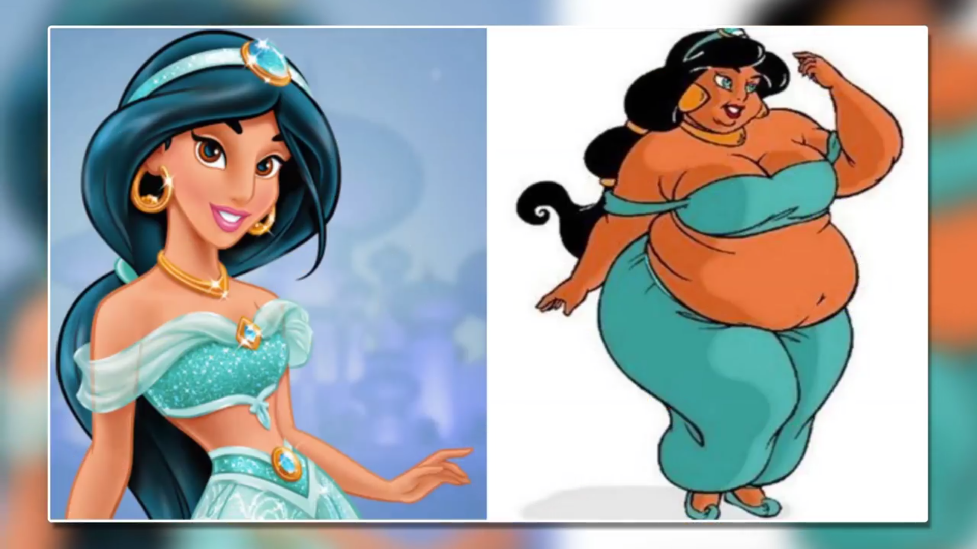 迪士尼公主变胖800斤图片
