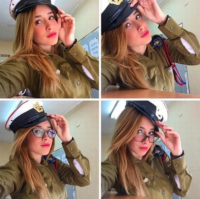 自拍秀苗条纤细身材,以色列一女兵展示迷人风采,年轻又貌美