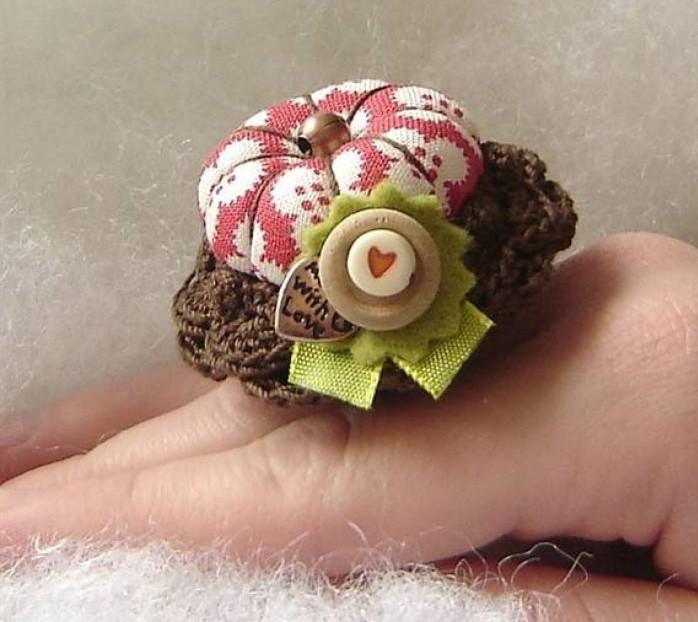 布艺手工:手巧就是好啊,做个针插包,都像艺术品一样美丽