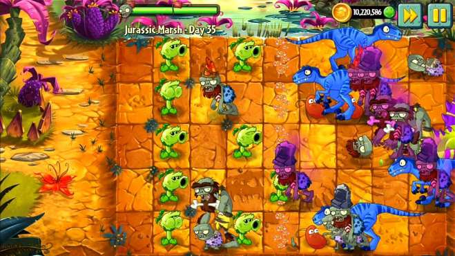 [图]PVZ2恐龙危机第35关，恐龙太调皮了，我实在忍不住用技能了