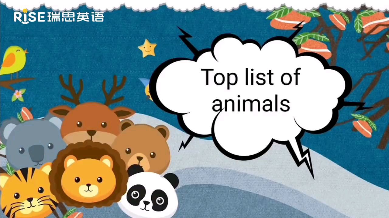 儿童英语动物主题课～Top list of animals动物之最～