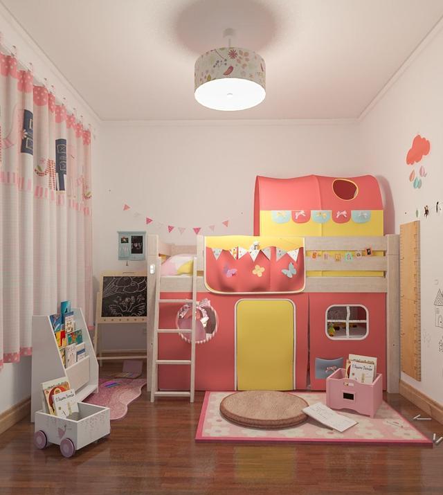 太美了,老公把8平米儿童房装成这样,邻家孩子看完赖着不走了