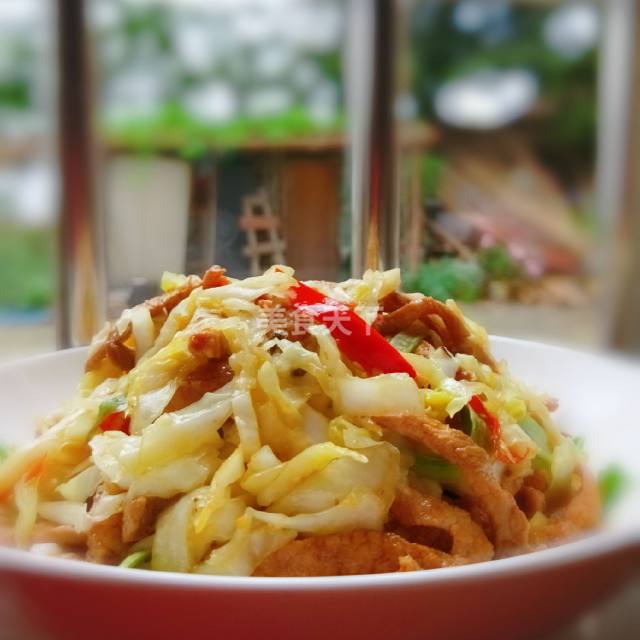 白菜肉丝换个炒法,味道绝了