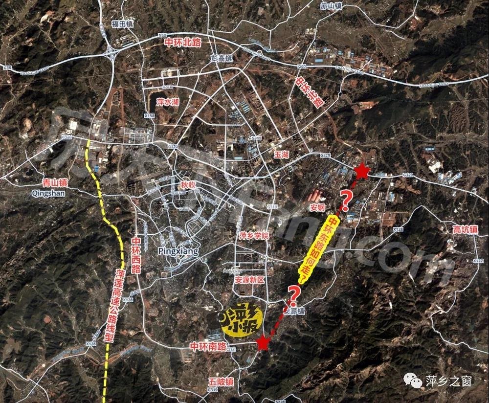 萍乡市中环东路即将开始,投资约22.95亿,涉及范围
