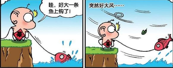 搞笑漫画:呆头钓鱼误成放风筝冠军,"袋鼠睡姿"真奇葩!