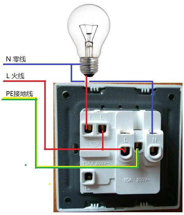 充电桩取电插座接线图图片