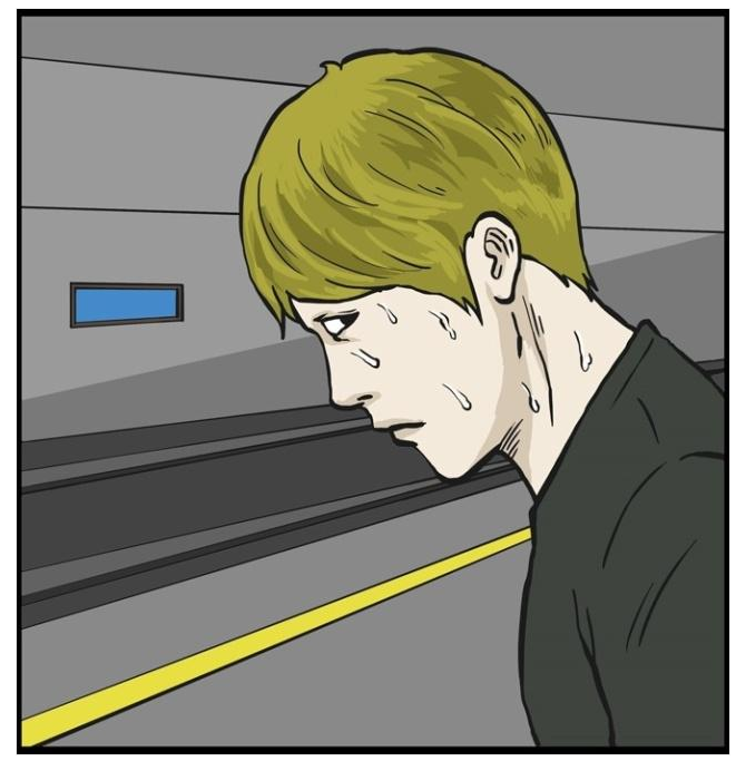 搞笑漫画男子空手走进地铁站却被冤枉在站内吃东西