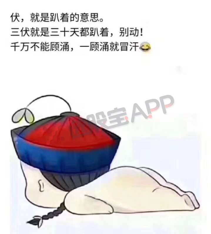伏,就是趴着的意思;三伏天,就是三十天都趴着别动.