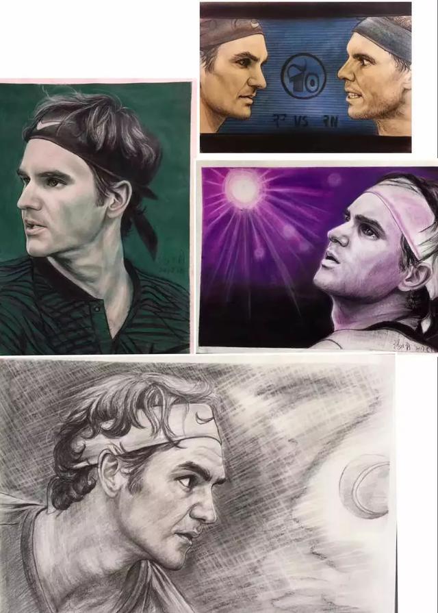 用画笔描绘传奇费德勒