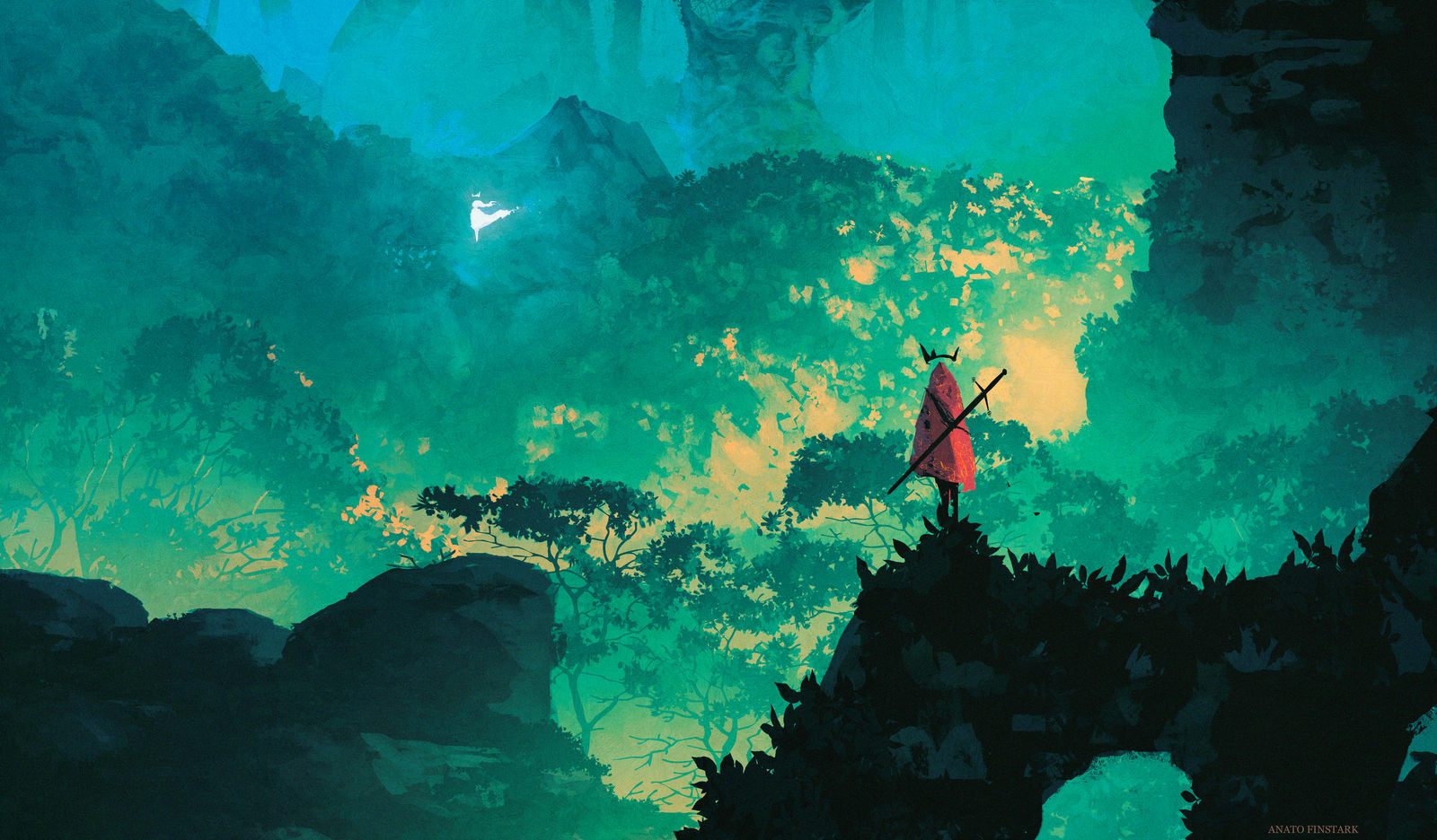 来自法国的插画师一组画风唯美的场景插画!如梦如幻的一组作品!