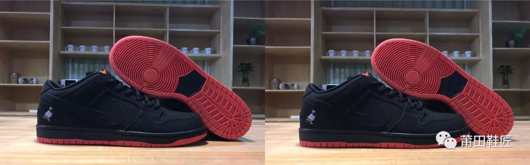 nike sb dunk low trd qs 黑鸽子真假对比