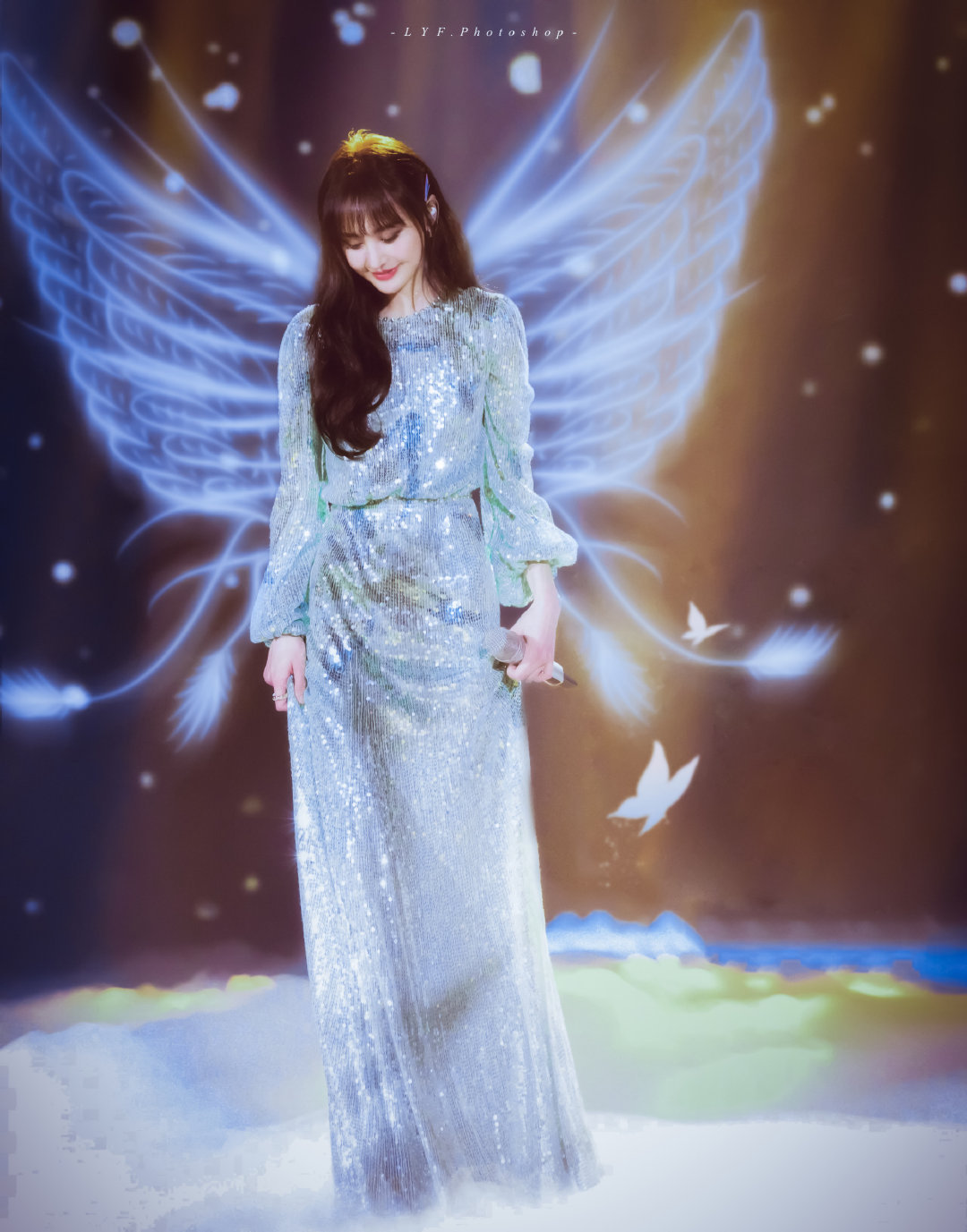 郑爽礼服裙穿搭,漫画腿直角肩蝴蝶背,穿什么都能hold住!