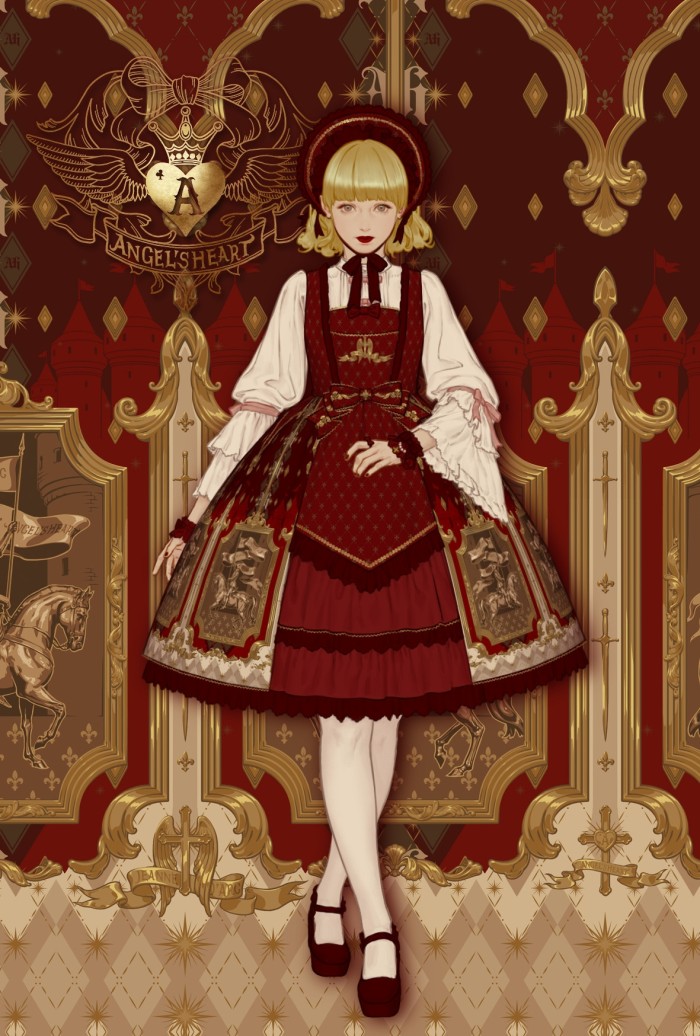 "洛可可萝莉系列"人物插画,俏皮可爱带点暗黑属性的魔幻风格