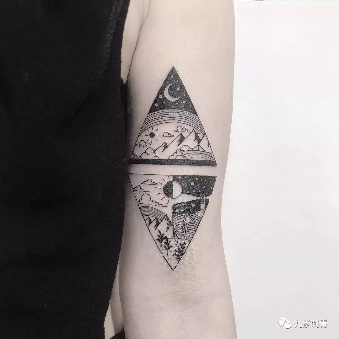 双三角纹身素材