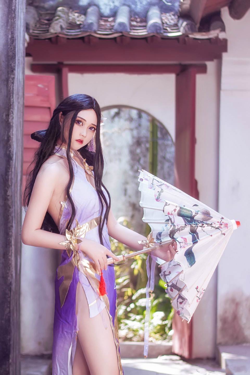 王者荣耀:露娜紫霞仙子开腿旗袍cos正片,小姐姐你的至尊宝呢?