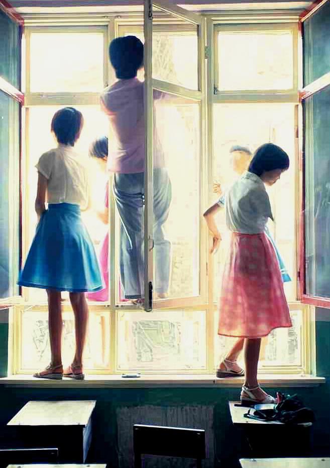 罕见老照片,80年代的中学生跟现在的很不一样,让人很怀念