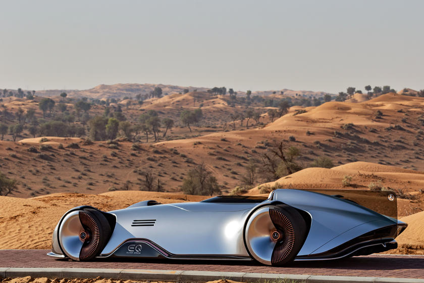 奔驰eq silver arrow单座电动赛车,就像是火星上的未来汽车
