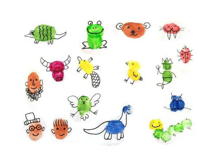 有趣的手指画,陪孩子过暑假