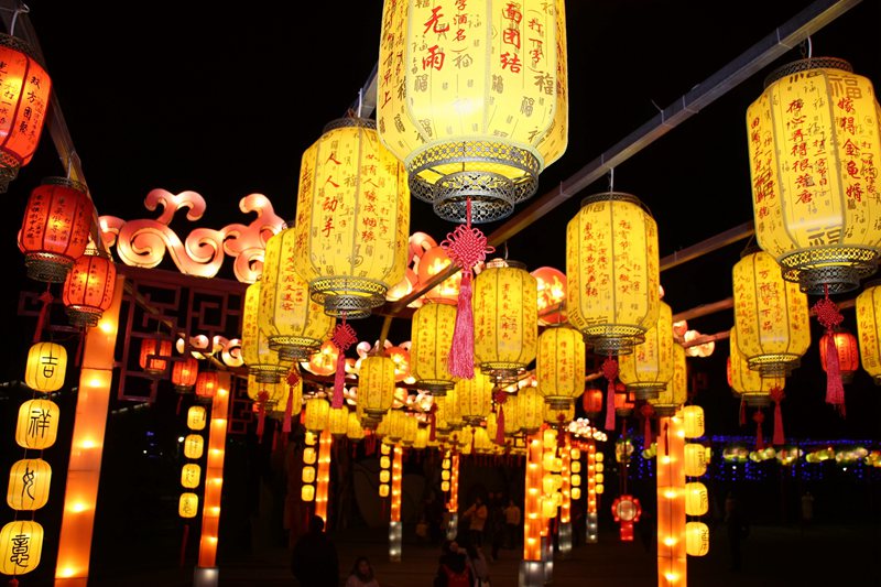 上灯啦!昨晚仪征枣林湾园博园 万人游园观灯