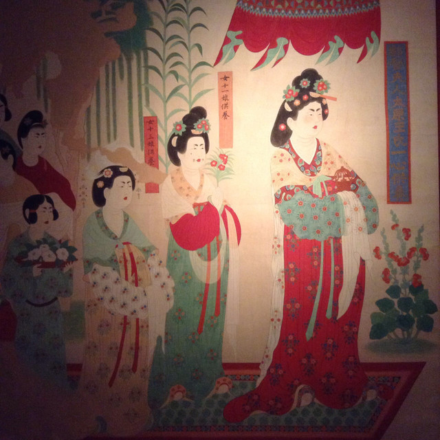 供养人图-五代美女时尚图