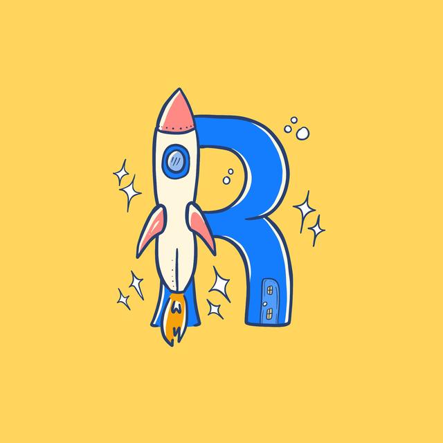 英文字母设计欣赏!生活插画风