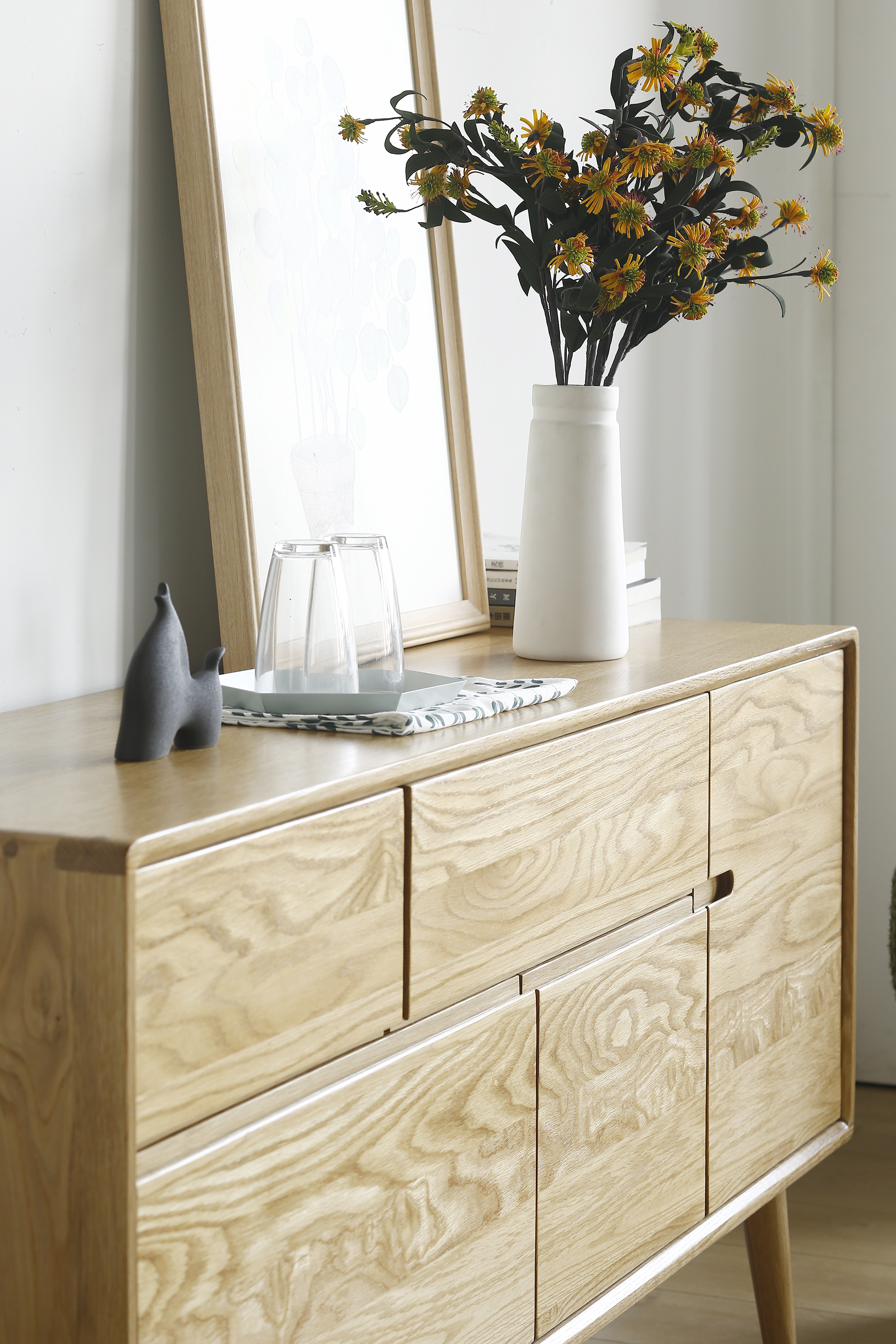 原木色斗柜,很清新很美