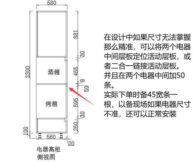 需要的是这个半嵌入尺寸,跟前面讲的一样,注意看电器的机体,和自己