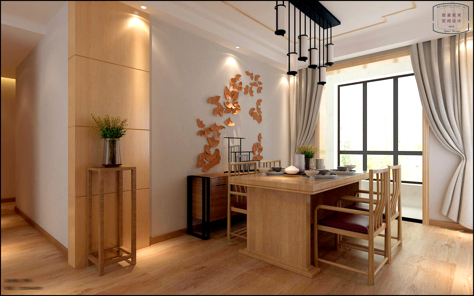 原木色的简中风格做出了小清新,业主放弃了沉重的红木色效果更棒