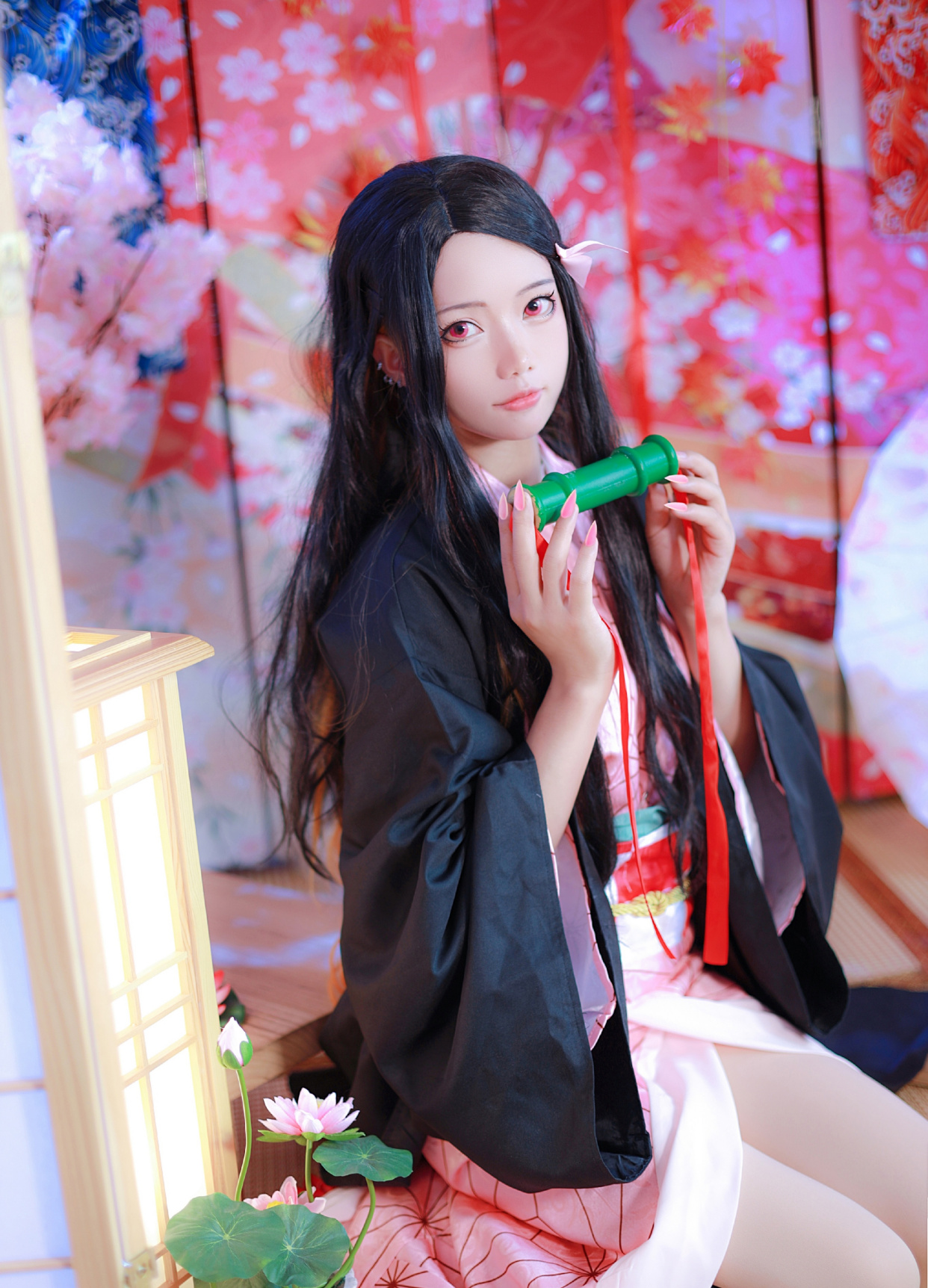 cosplay:这位灶门祢豆子的颜值很高呢