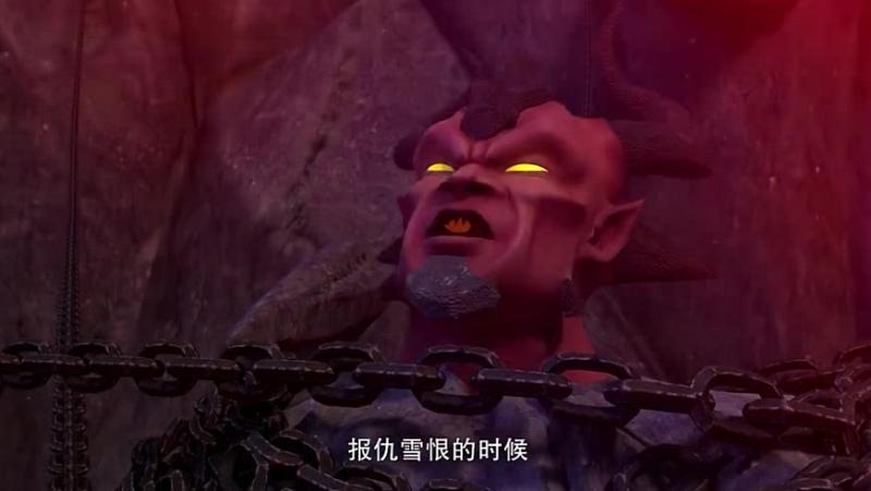 神兵小将:元始天魔被南宫问天囚困于火焰之中,非常的不甘心!,动漫,国产动漫,好看视频