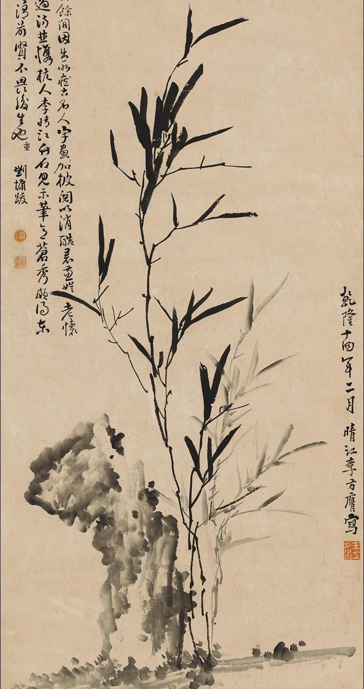 扬州八怪之一李方膺,其画其画笔法苍劲老厚,剪裁简洁