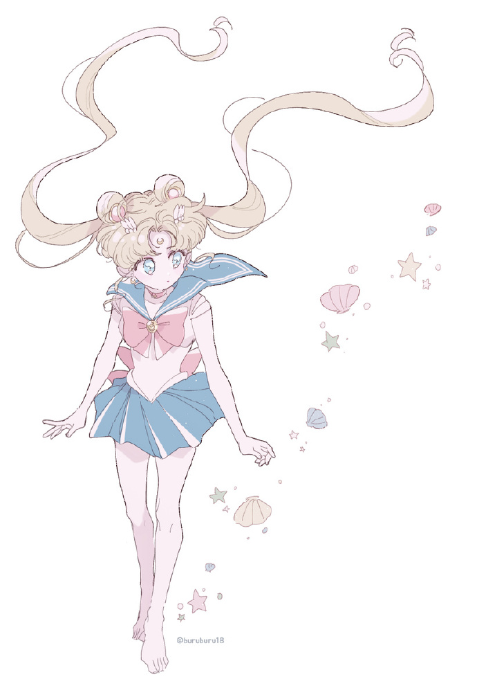 韩国太太画的美少女战士,露娜的耳朵?怎么变成兔子了?