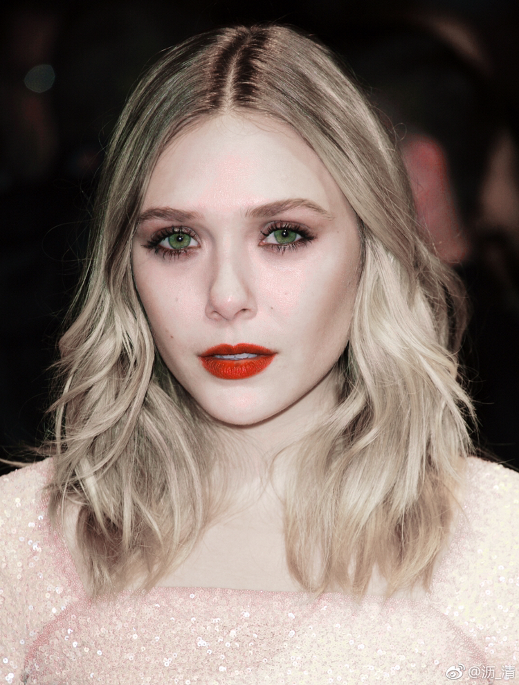 今天奥妹的美貌正常营业!绯红女巫伊丽莎白·奥尔森超清写真.