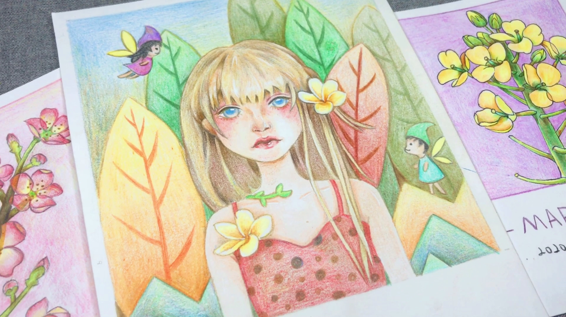 彩铅笔下的童话世界,如何将简单的线稿变得丰富多彩