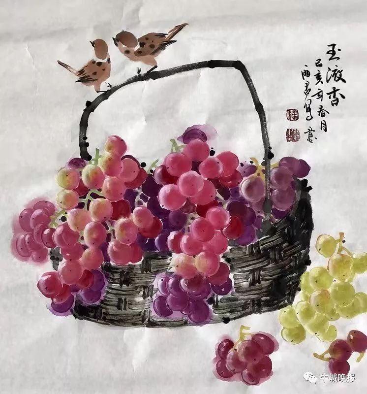 邢台55岁女书画家,专画葡萄!为了过自己想要的人生,放弃事业