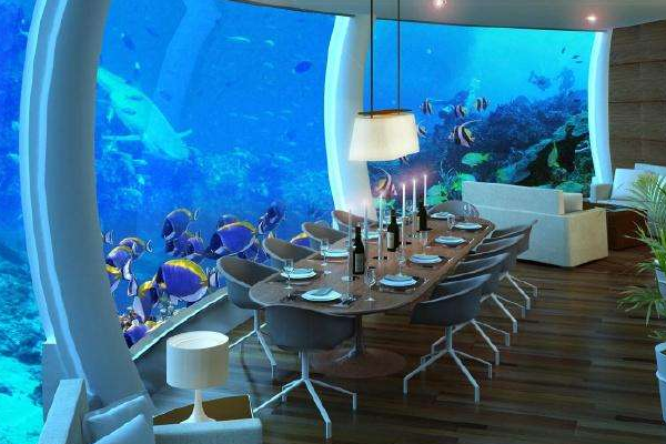 迪拜海底豪华酒店,一晚5500美元,能和鱼群亲密接触!