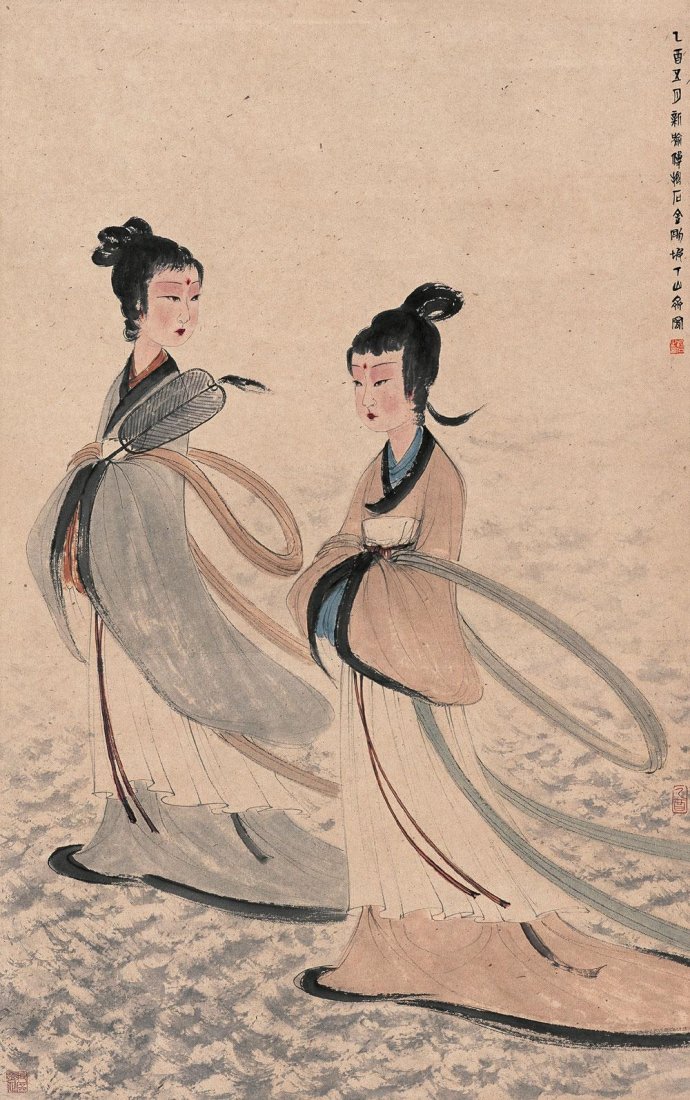 传世经典:形神兼备典雅灵动,傅抱石人物画高清欣赏