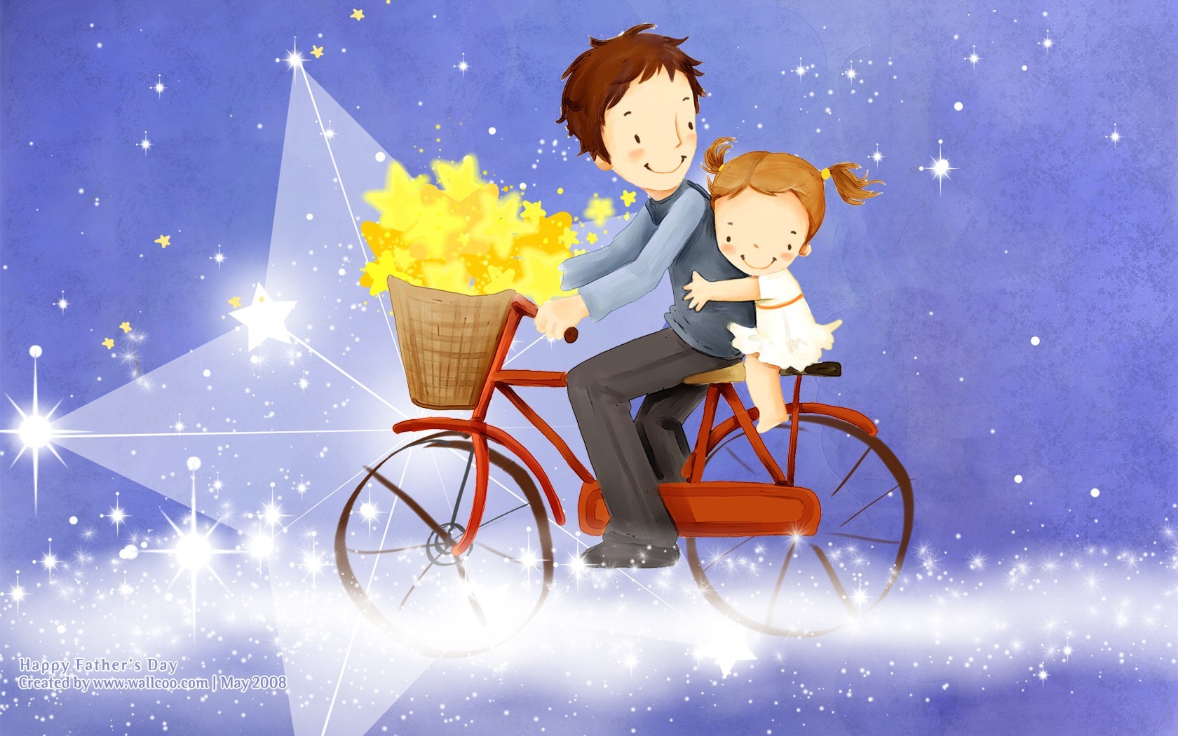 快乐的父亲节卡通壁纸,壁纸类别:卡通,分辨率:1680x1050