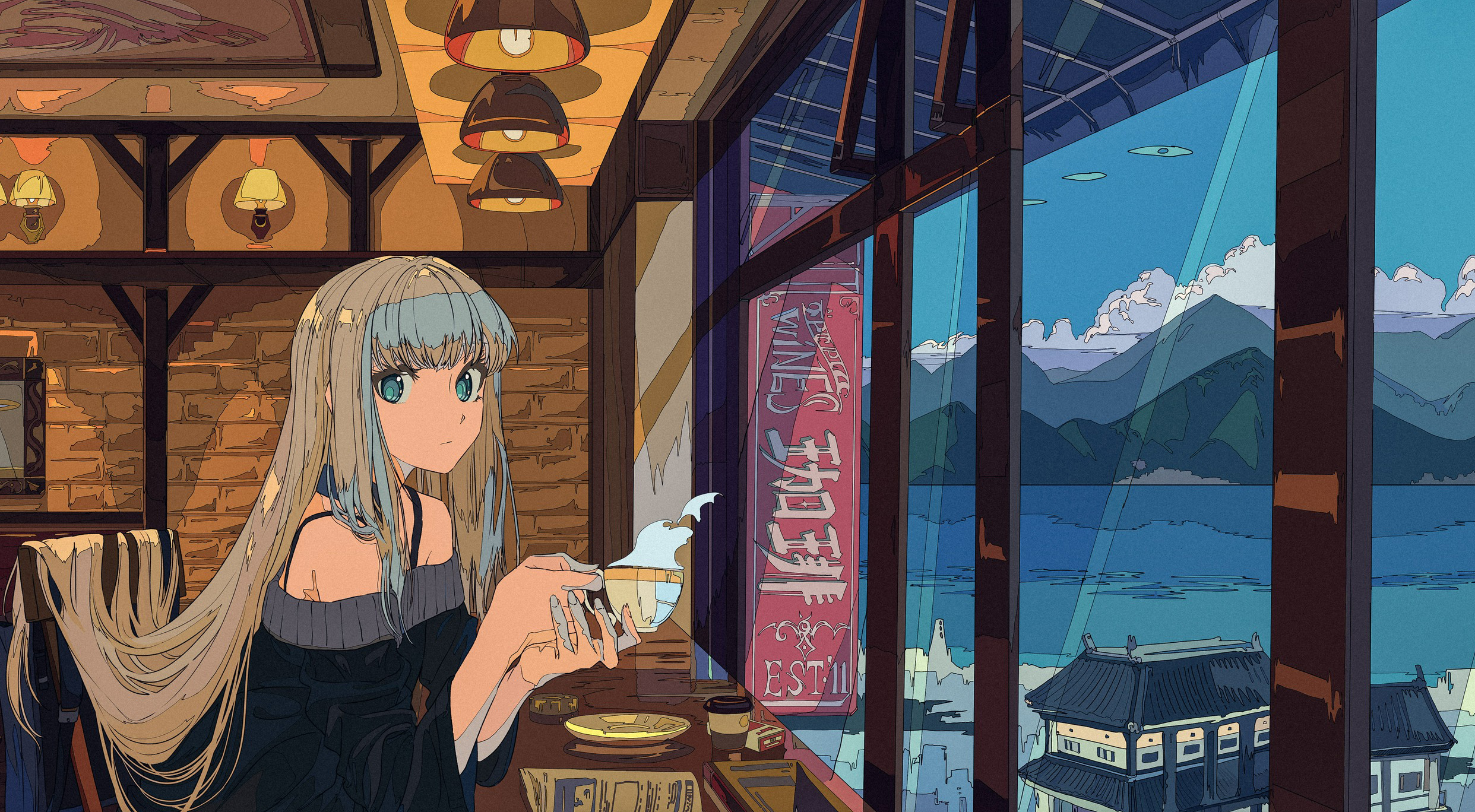 日本插画师焦茶风格独特的插画作品!很有点上世纪的"复古"感觉