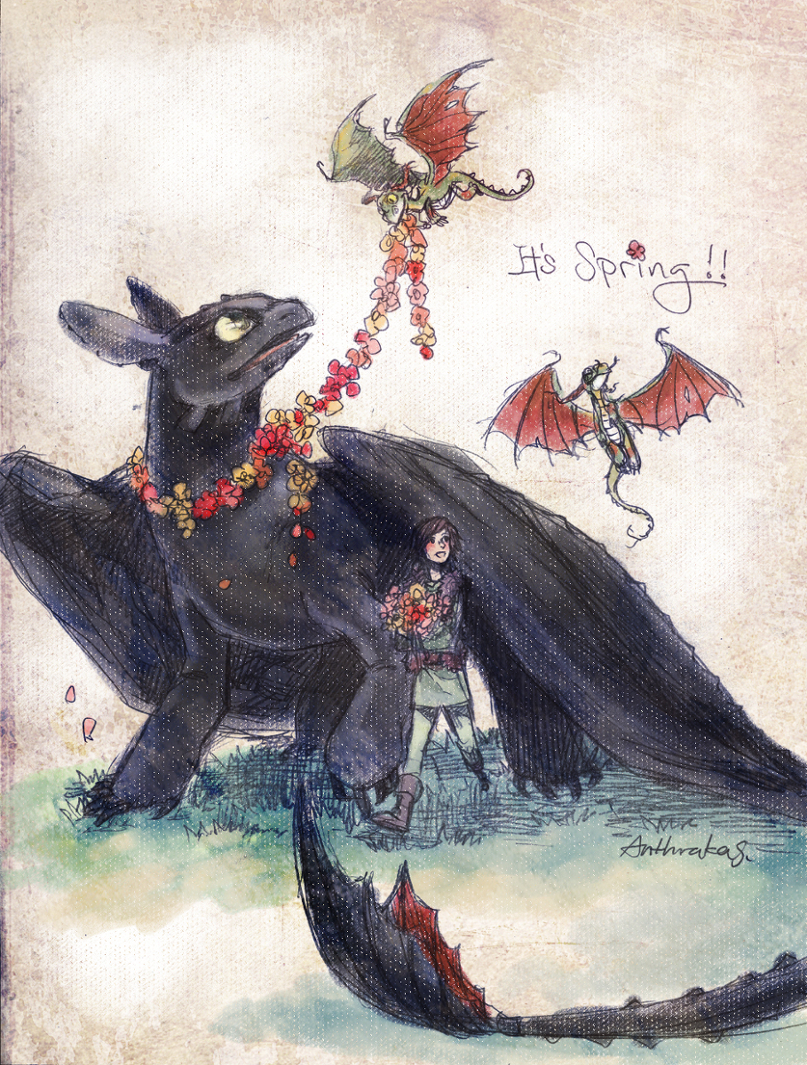 精选美国动漫电影《驯龙高手》高清无水印手机插画壁纸