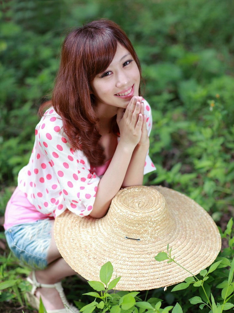 人像摄影(温情美丽的开心可爱美女)