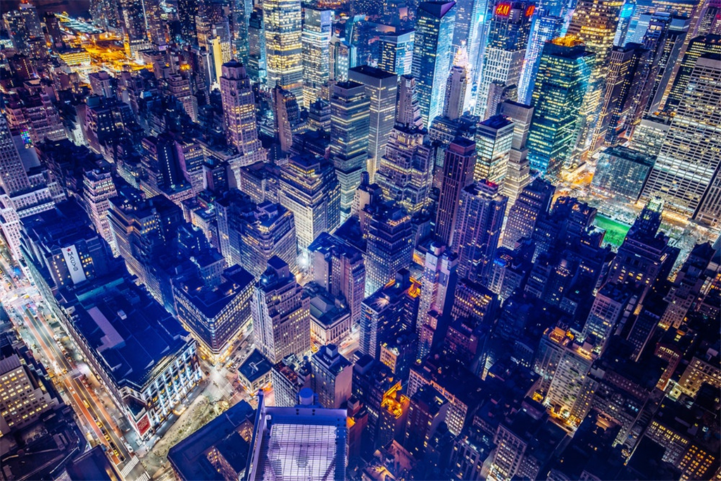 上海城市之夜,繁华美丽.