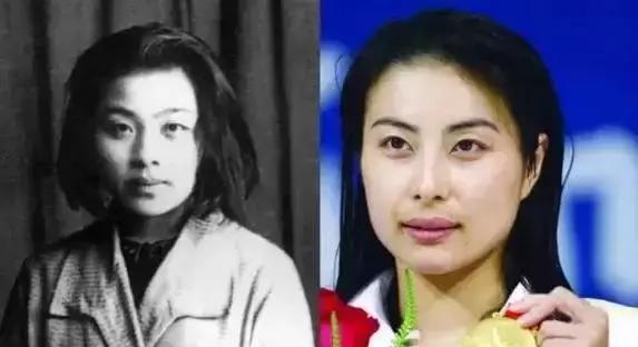 范冰冰则撞脸民国艺人杨绿润,两人从脸型,神态都十分相像