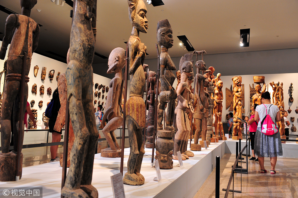非洲雕刻艺术精品展在中国国家博物馆举行
